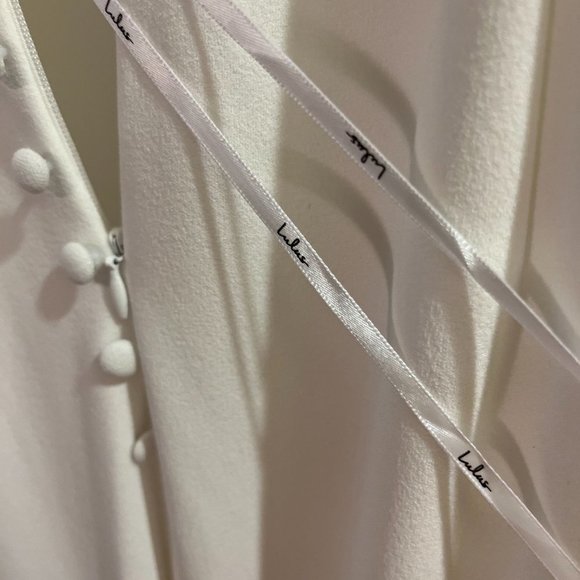 Lulu's Long-Lasting Love Ivory Lace V-Neck Mermaid Dress - Picture 12 of 15